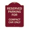 Signmission Parking Reserved for Compact Car Heavy-Gauge Aluminum Architectural Sign, 24" x 18", BU-1824-23392 A-DES-BU-1824-23392 - alternate 1